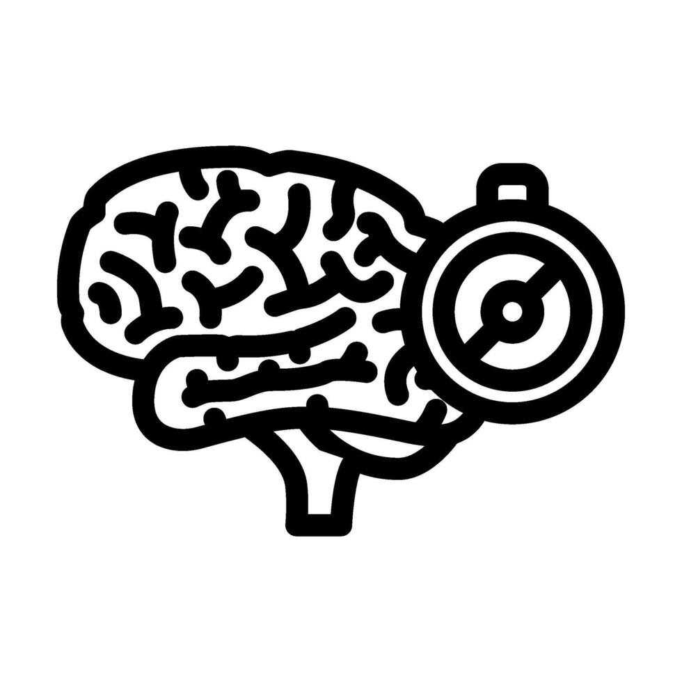 compass brainstorm line icon illustration vector