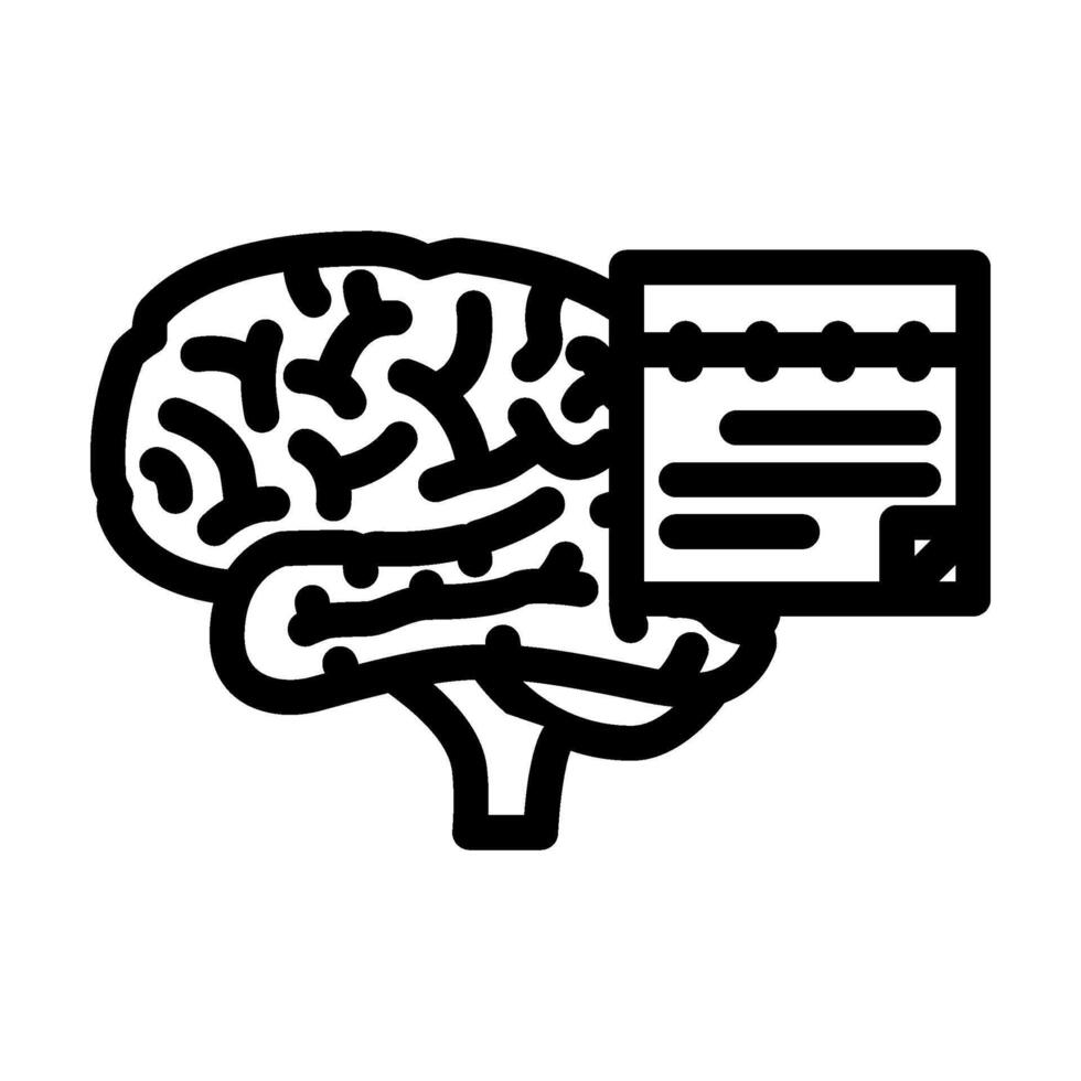 calendar brainstorm line icon illustration vector