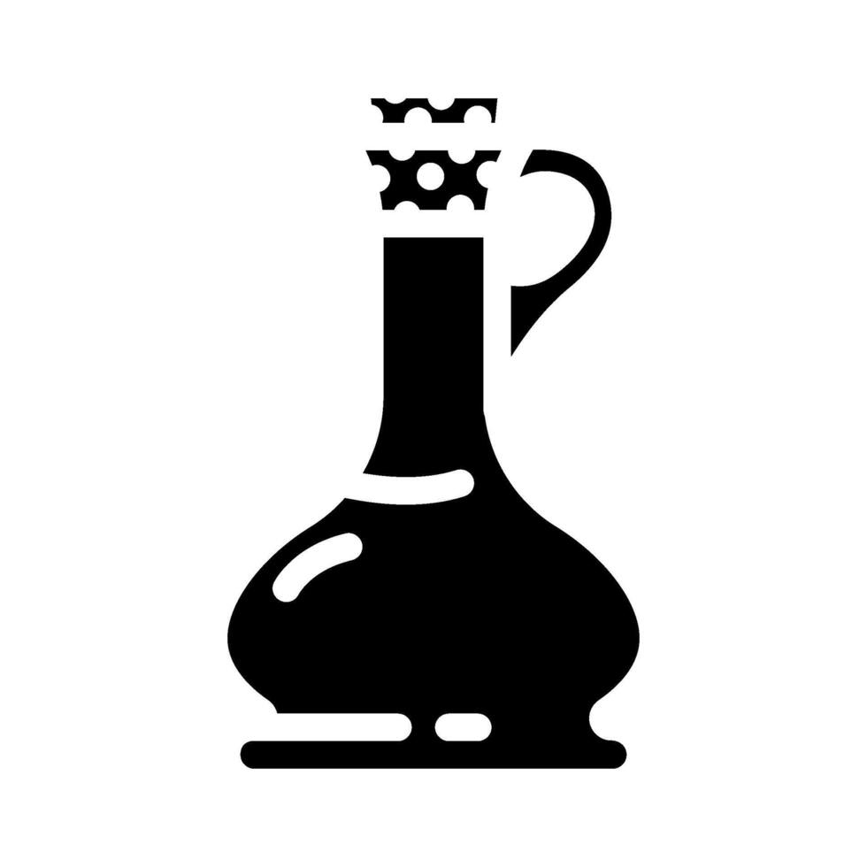 oil bottle glass package glyph icon illustration vector