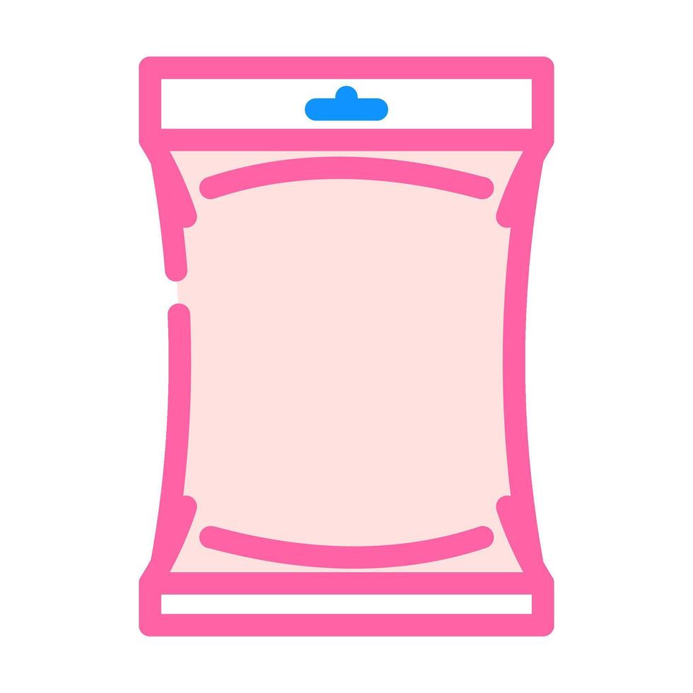 pouch plastic package color icon illustration vector