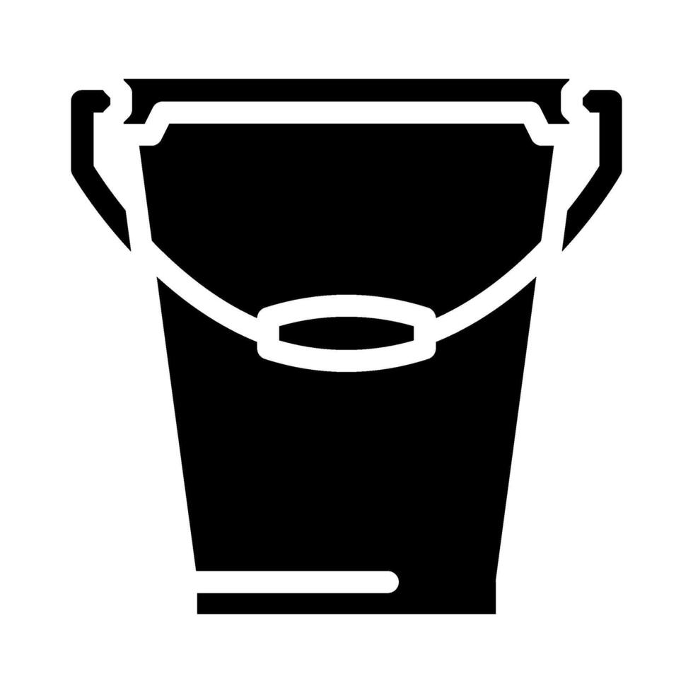 bucket plastic package glyph icon illustration vector