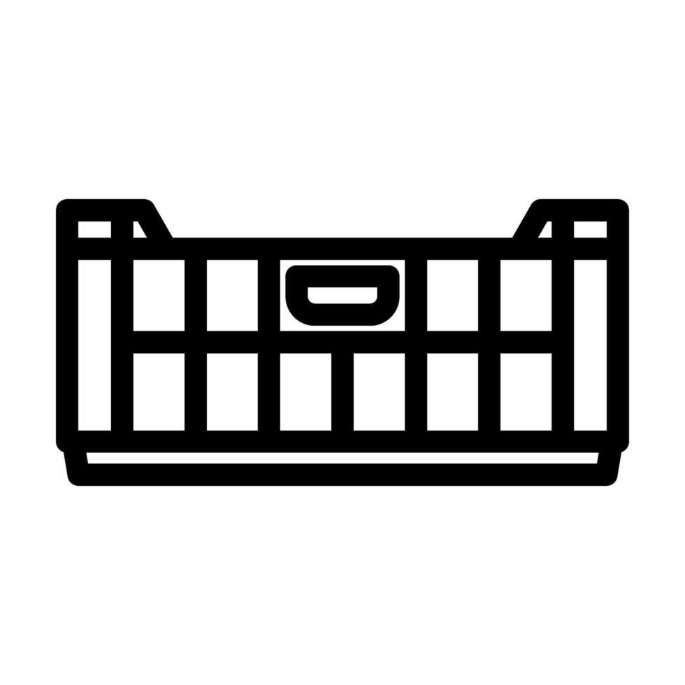 box plastic package line icon illustration vector