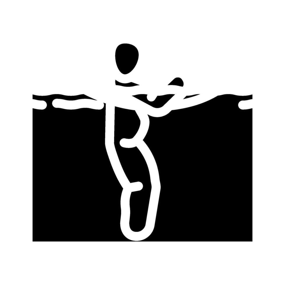 swimming pregnant fitness glyph icon illustration vector