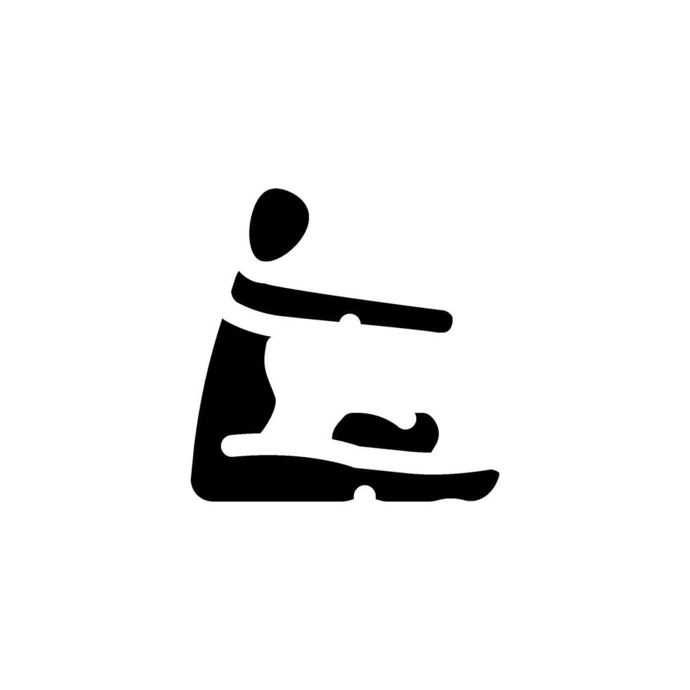 seated forward bend pregnant fitness glyph icon illustration vector