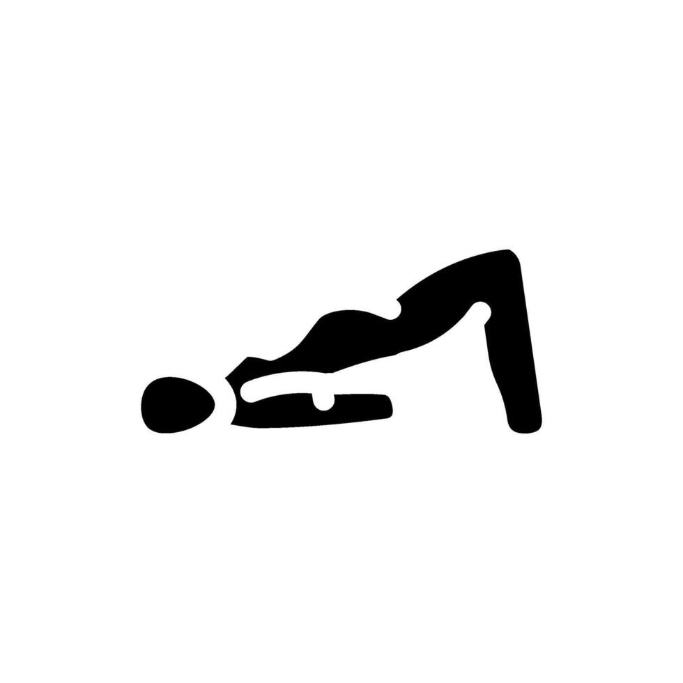 pelvic tilts pregnant fitness glyph icon illustration vector