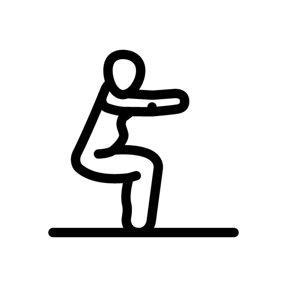 squats pregnant fitness line icon illustration vector