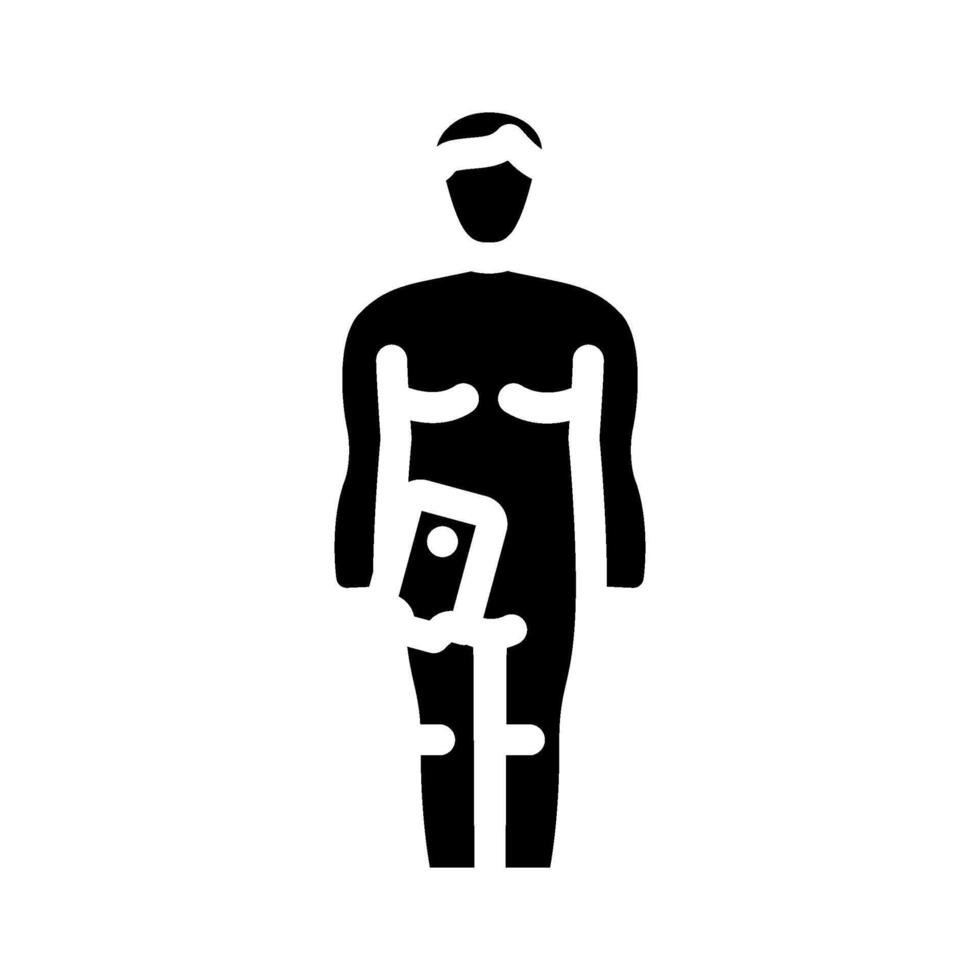 ileostomy surgery glyph icon illustration vector