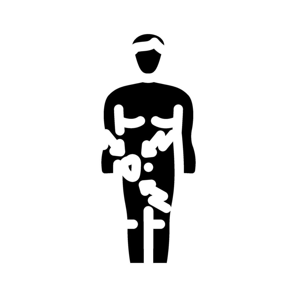 inguinal herniorrhaphy surgery glyph icon illustration vector