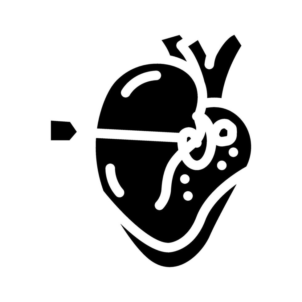 ablation surgery glyph icon illustration vector