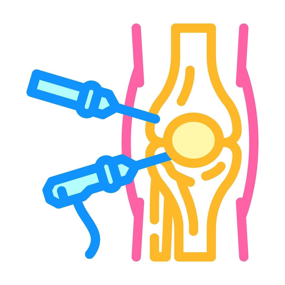 arthroscopy surgery color icon illustration vector