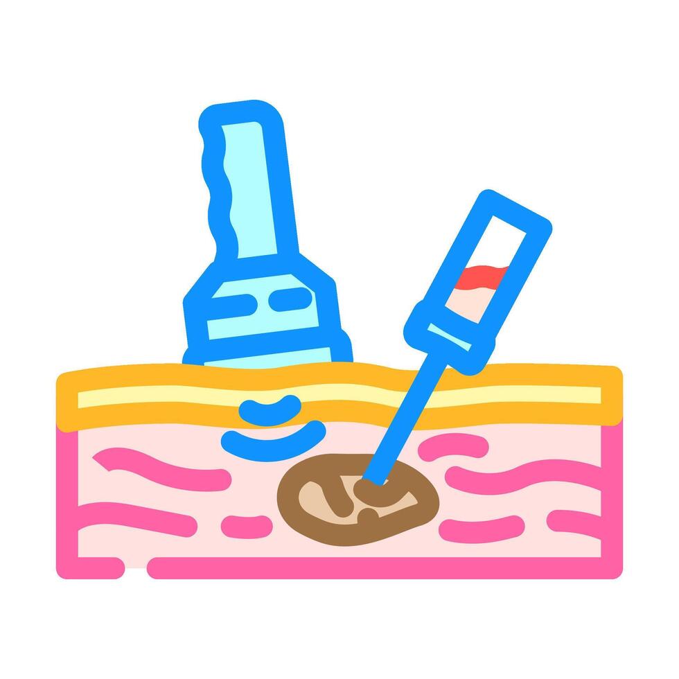biopsy surgery color icon illustration vector