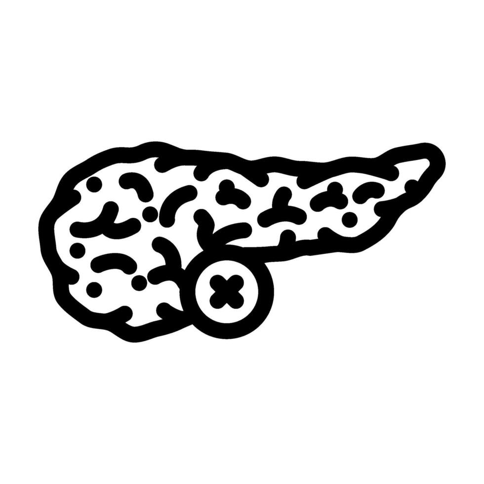 pancreatectomy surgery line icon illustration vector