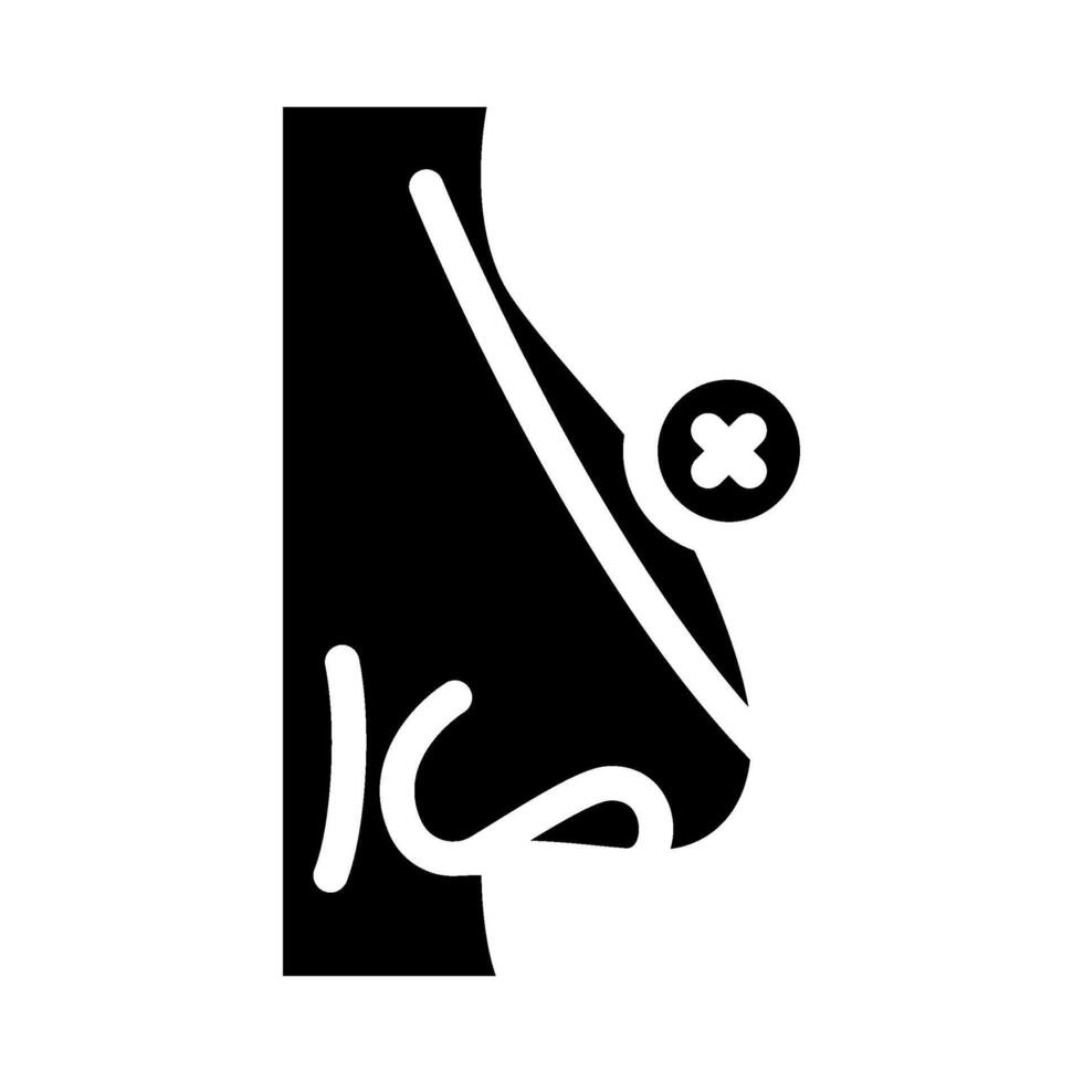 rhinoplasty surgery glyph icon illustration vector