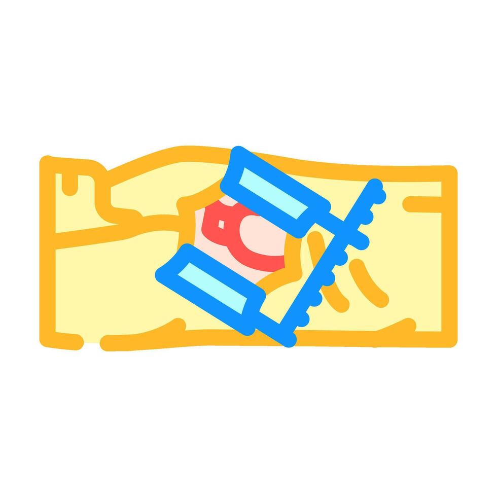 thoracotomy surgery color icon illustration vector