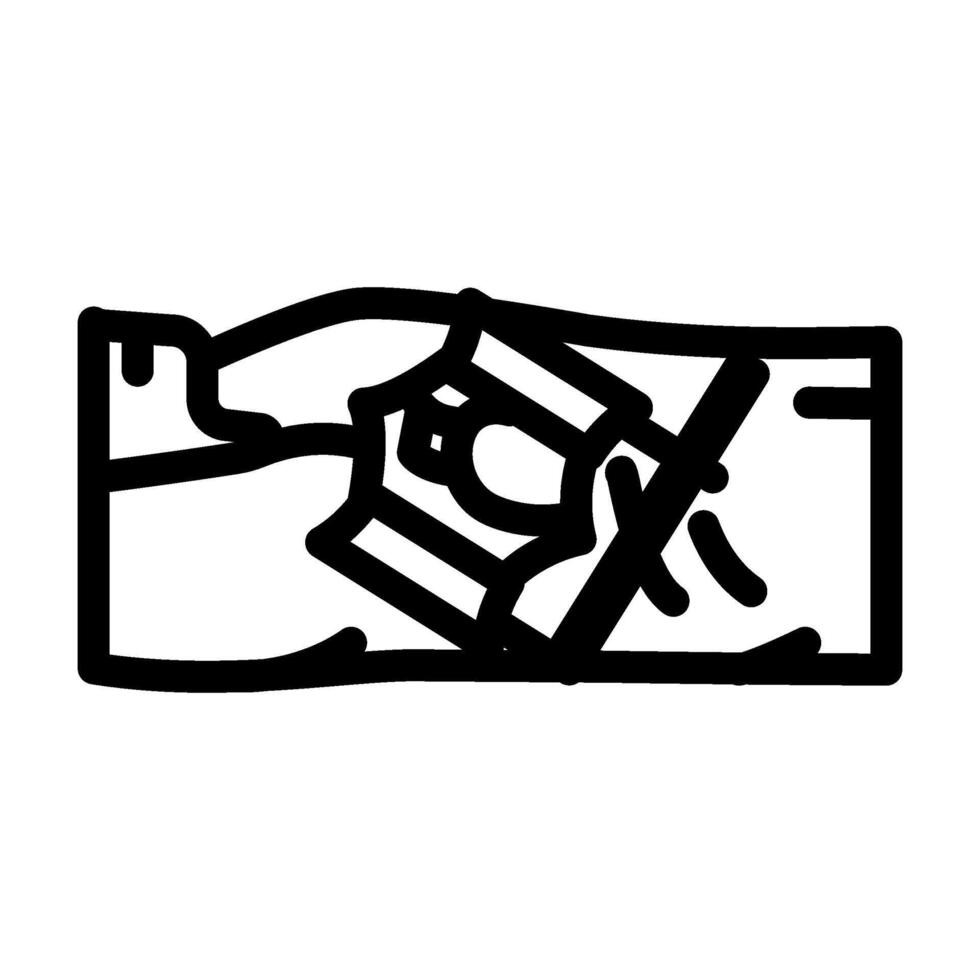 thoracotomy surgery line icon illustration vector