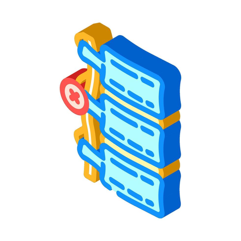 sympathectomy isometric icon illustration vector