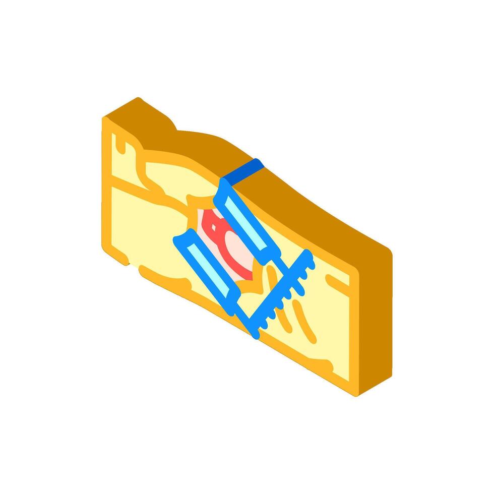 thoracotomy surgery isometric icon illustration vector
