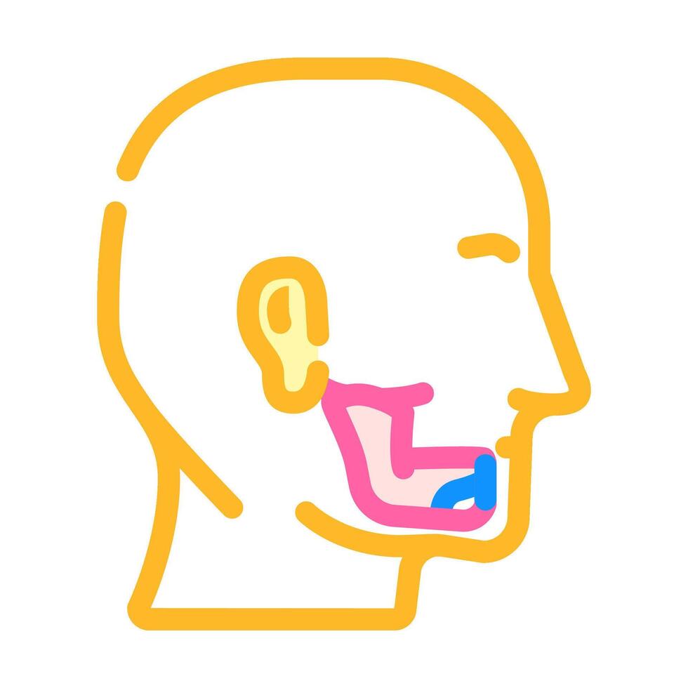 genioplasty surgery color icon illustration vector
