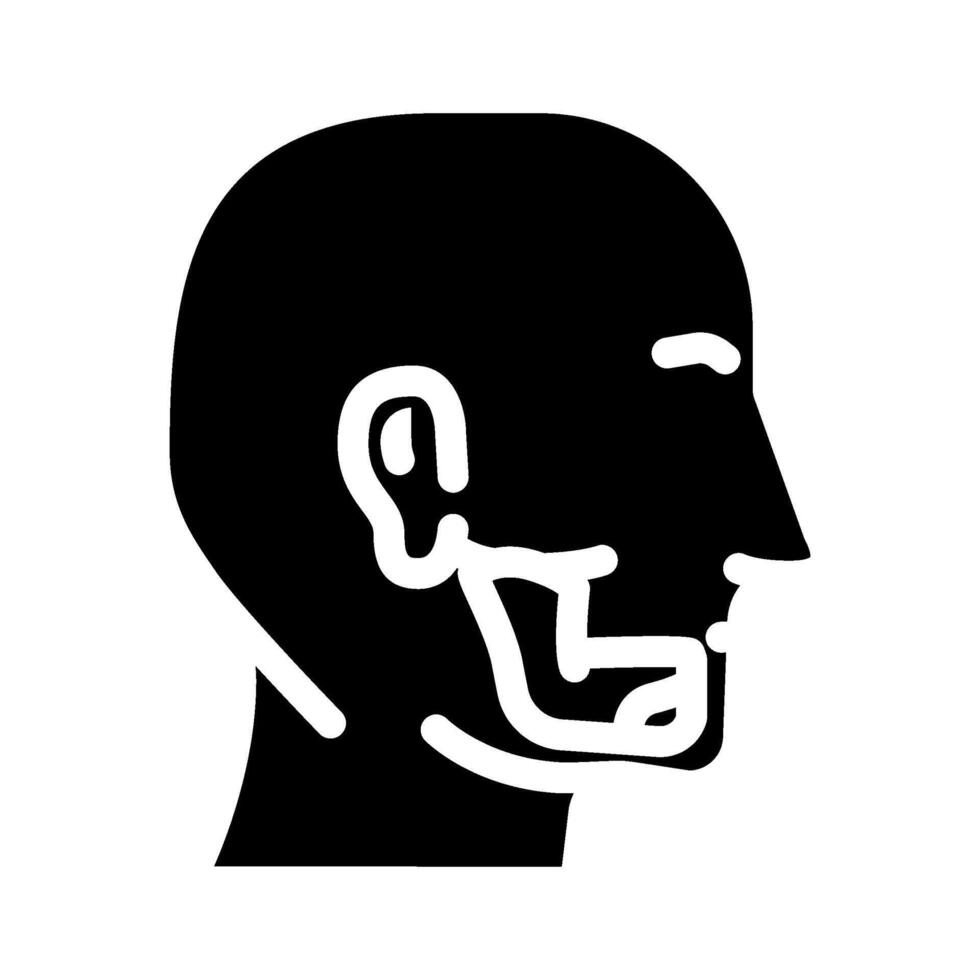 genioplasty surgery glyph icon illustration vector