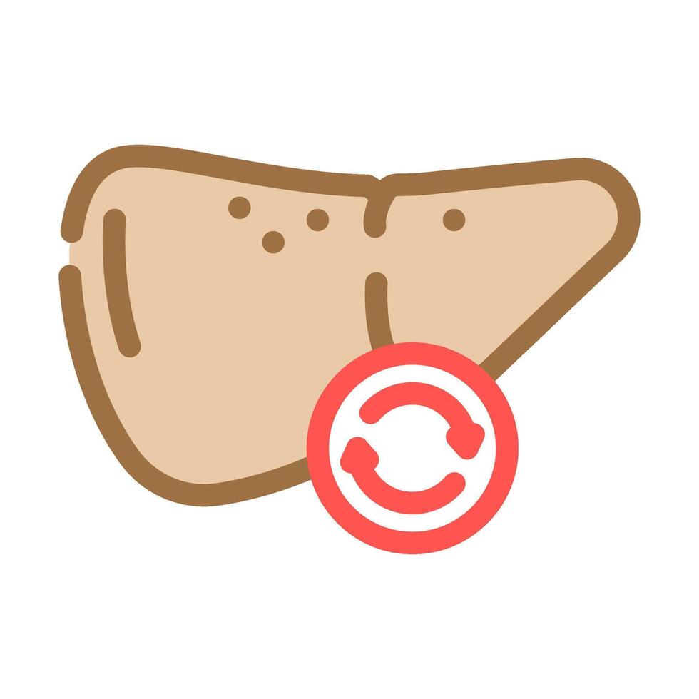 liver transplant surgery color icon illustration vector