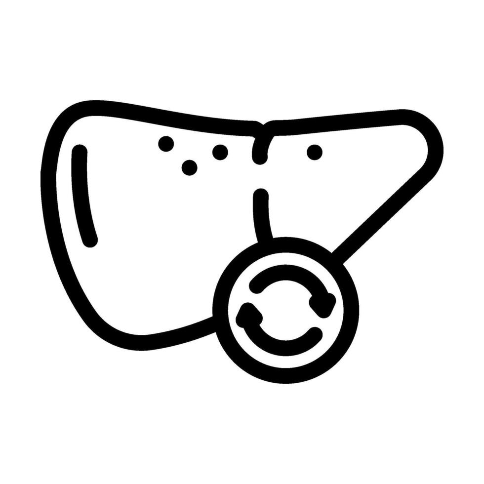 liver transplant surgery line icon illustration vector