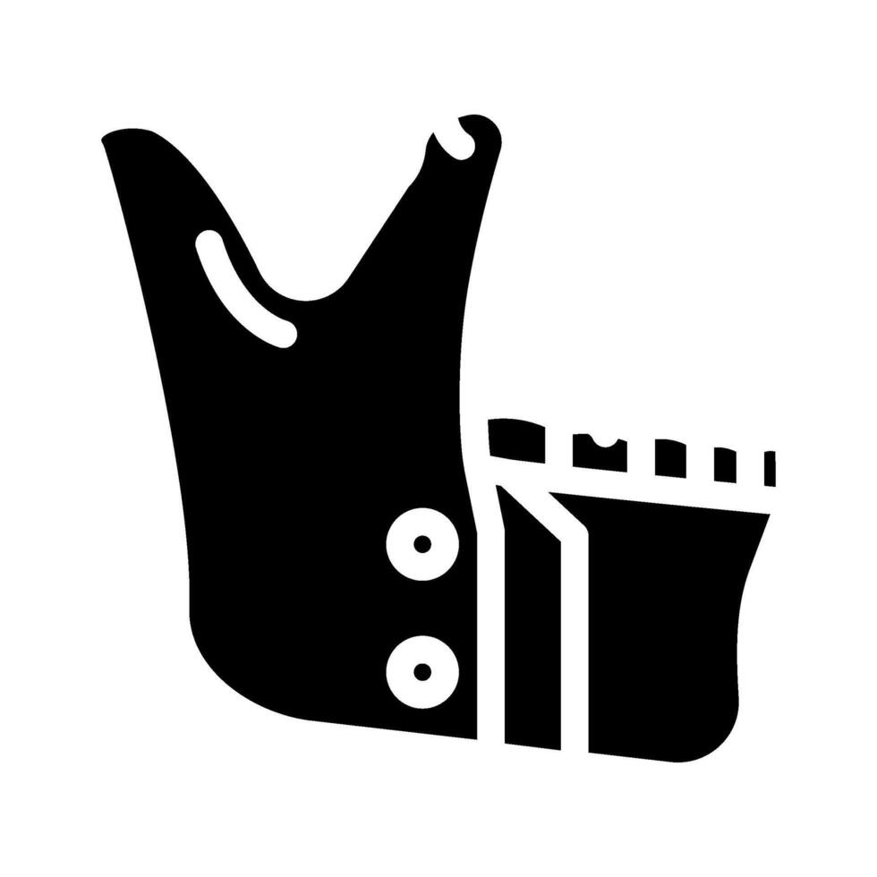 mandibular osteotomy surgery glyph icon illustration vector