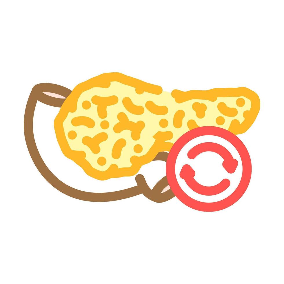 pancreas transplant surgery color icon illustration vector