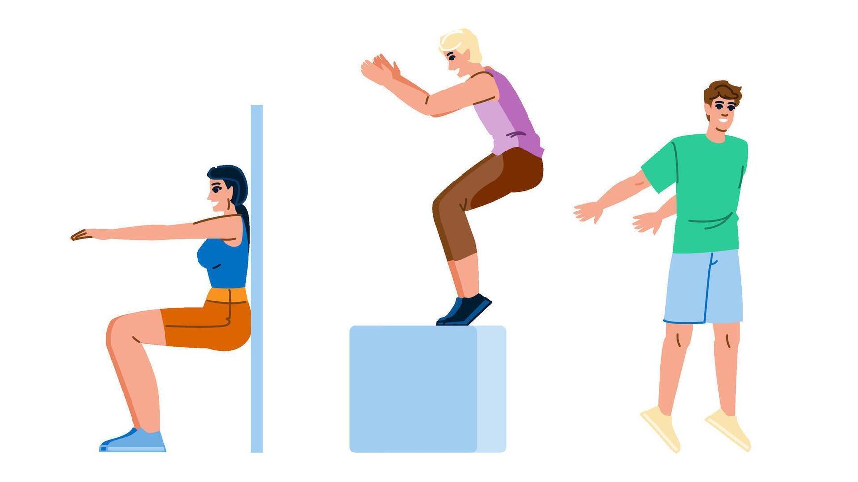 calf fitness exercises leg vector