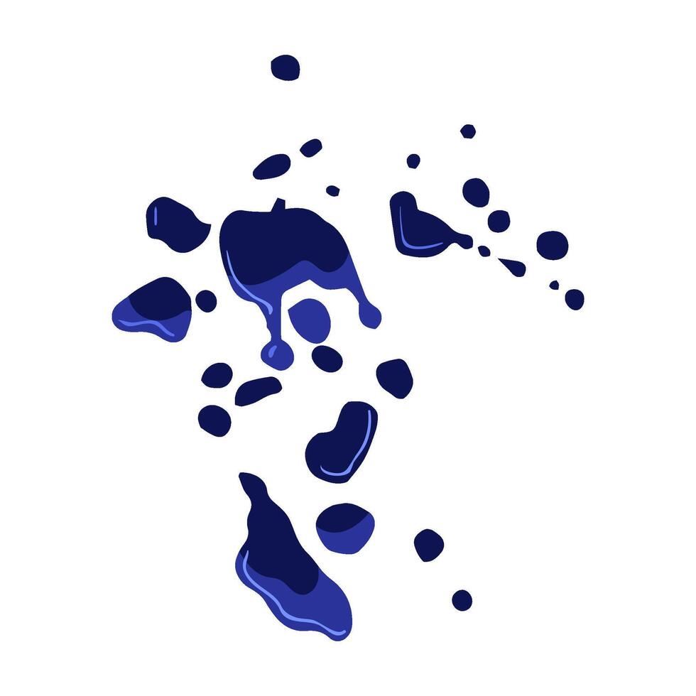 technique ballpoint pen splatter cartoon illustration vector