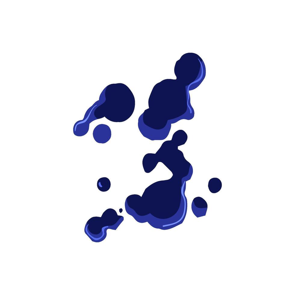 abstract ballpoint pen splatter cartoon illustration vector