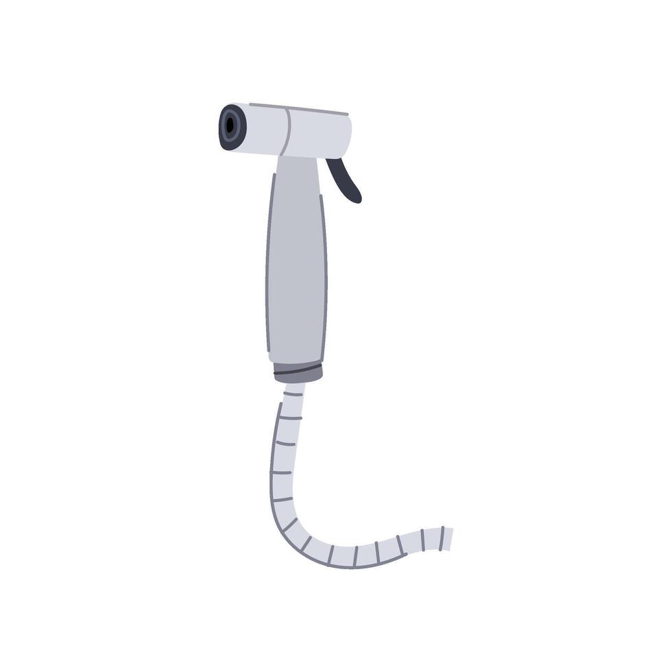 bathroom bidet sprayer cartoon illustration vector