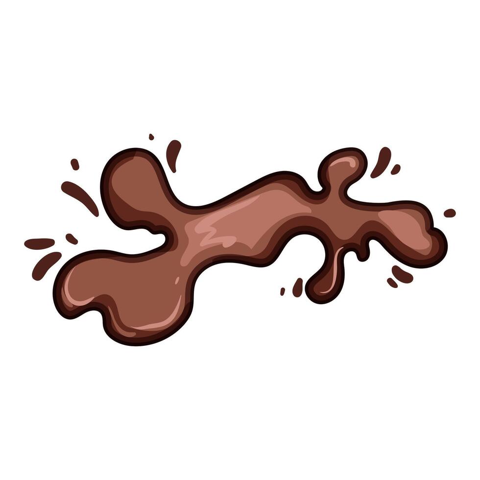 cocoa chocolate splash cartoon illustration vector