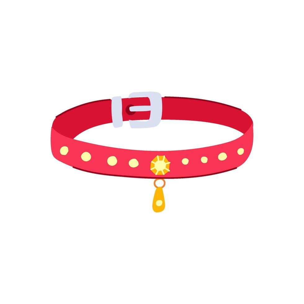 classic chokers for women cartoon illustration vector
