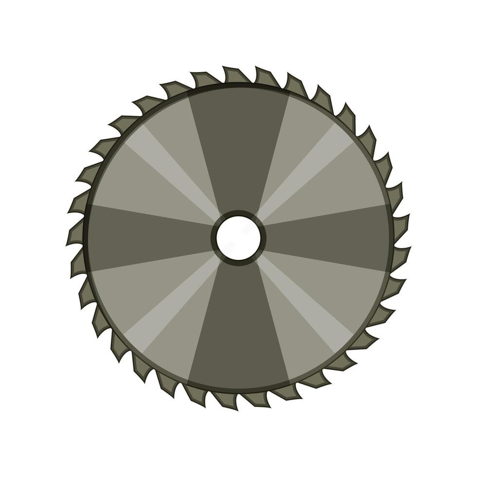 thickness circular saw blade cartoon illustration vector
