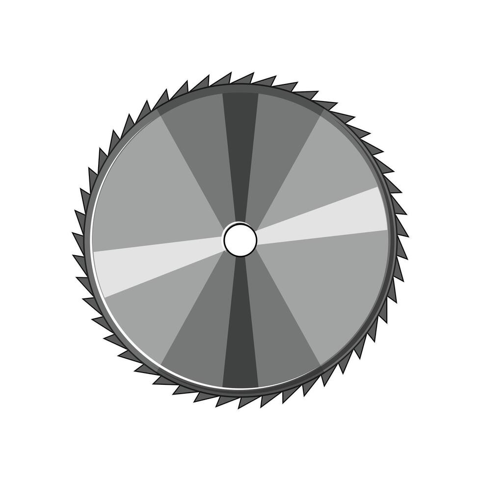 durability circular saw blade cartoon illustration vector