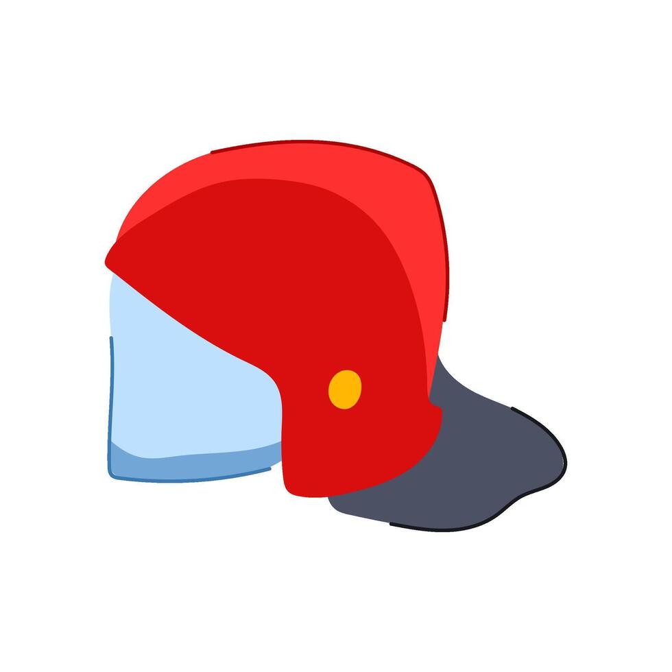 durable firefighter helmet cartoon illustration vector