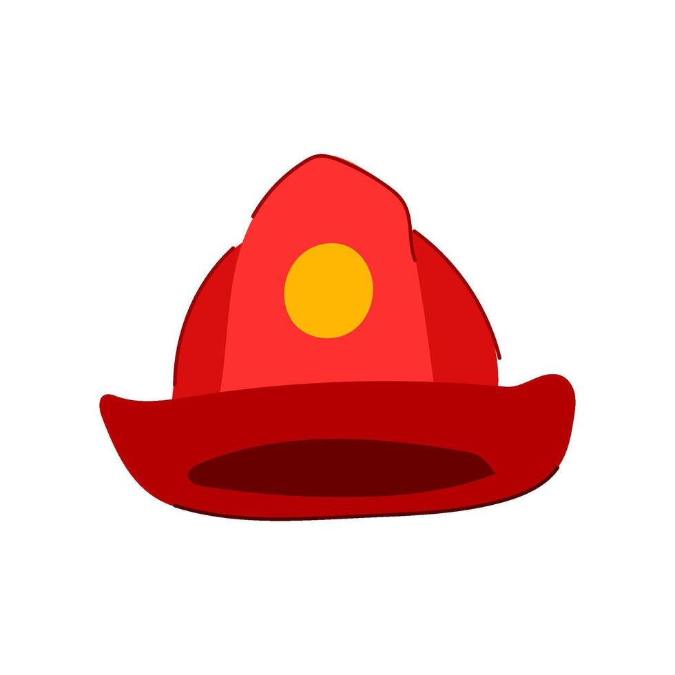 protection firefighter helmet cartoon illustration vector