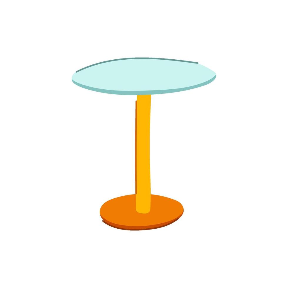 versatile glass table cartoon illustration vector