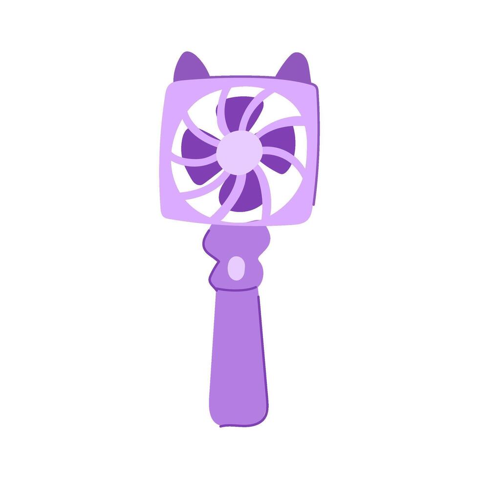 usb hand electric fan cartoon illustration vector