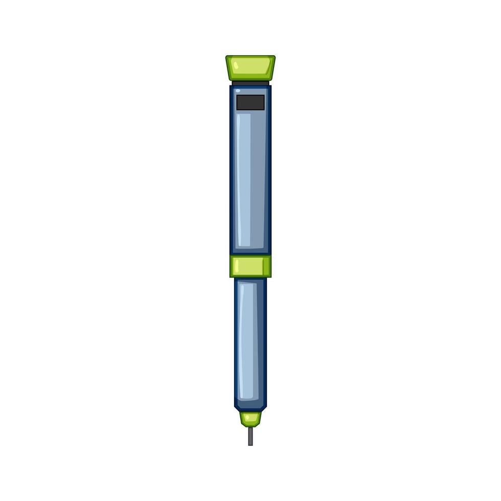 injection insulin pen cartoon illustration vector