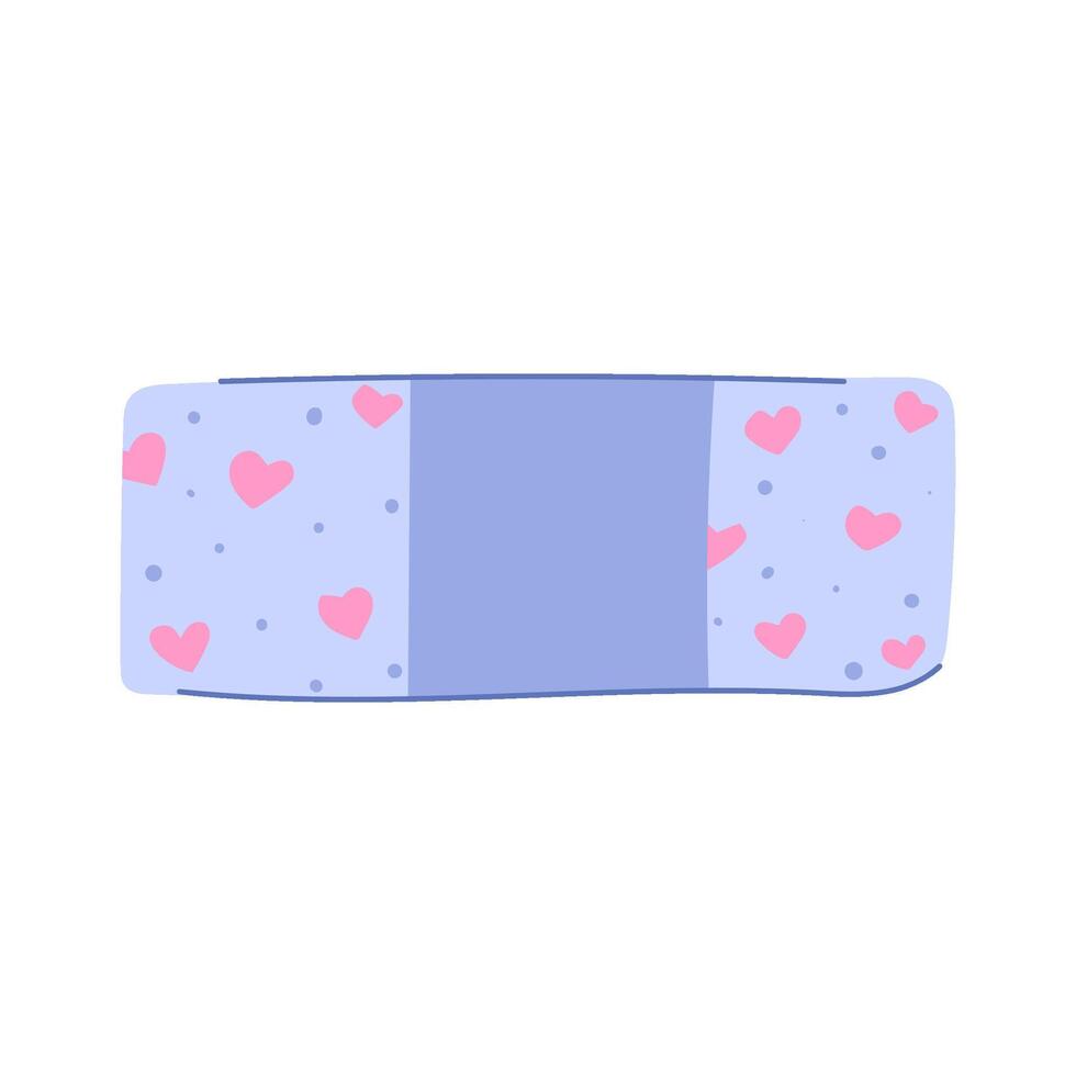 adhesive kid plaster cartoon illustration vector