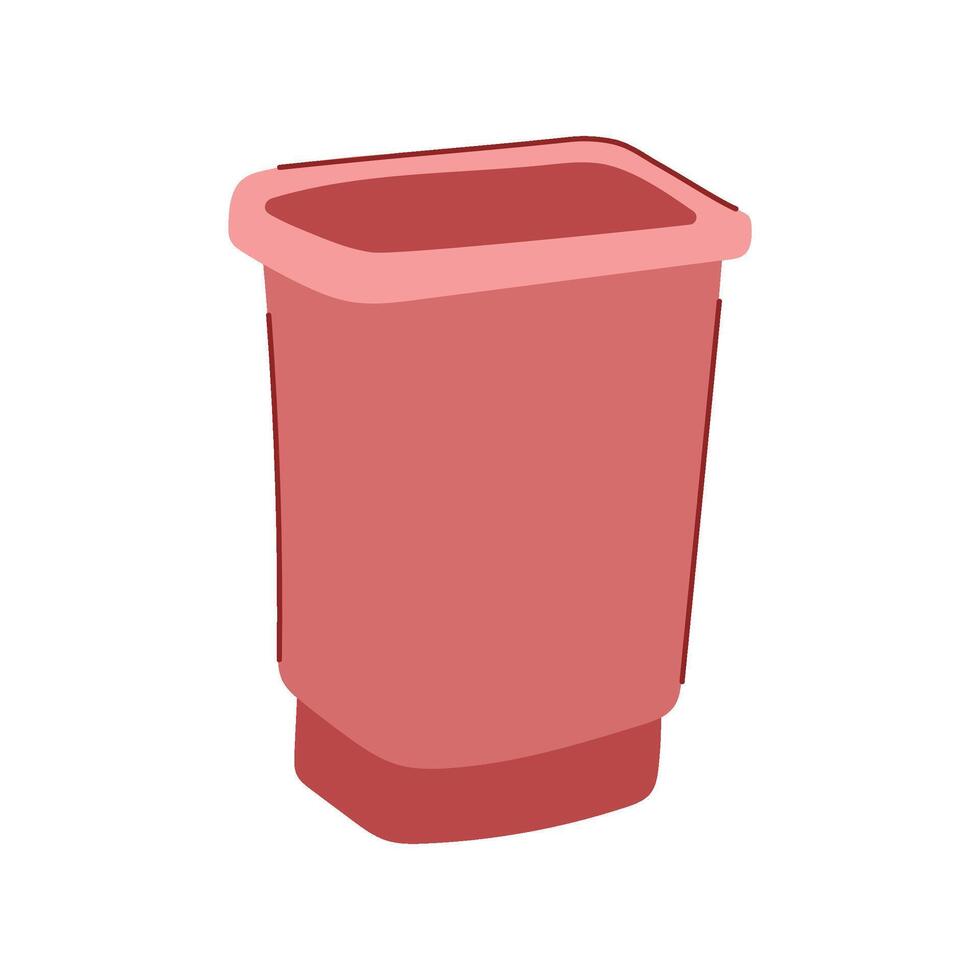 foldable laundry basket plastic cartoon illustration vector