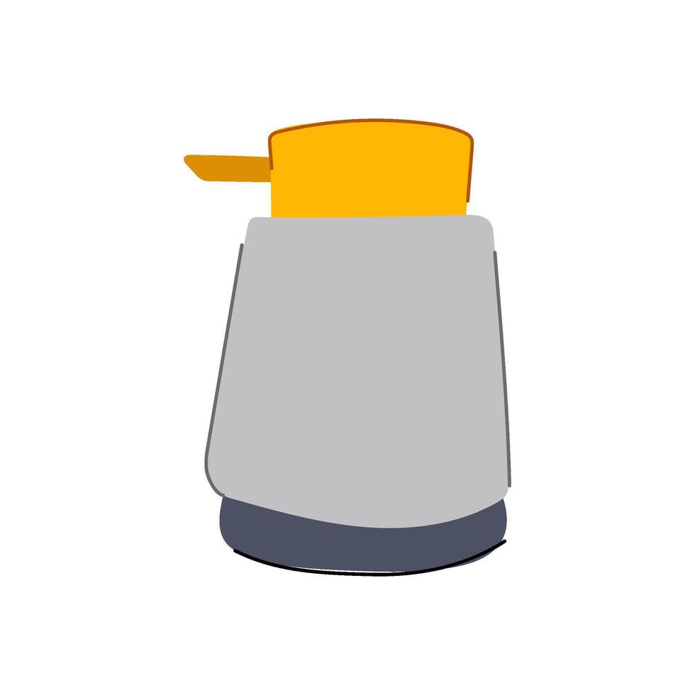 touchless liquid soap dispenser cartoon illustration vector