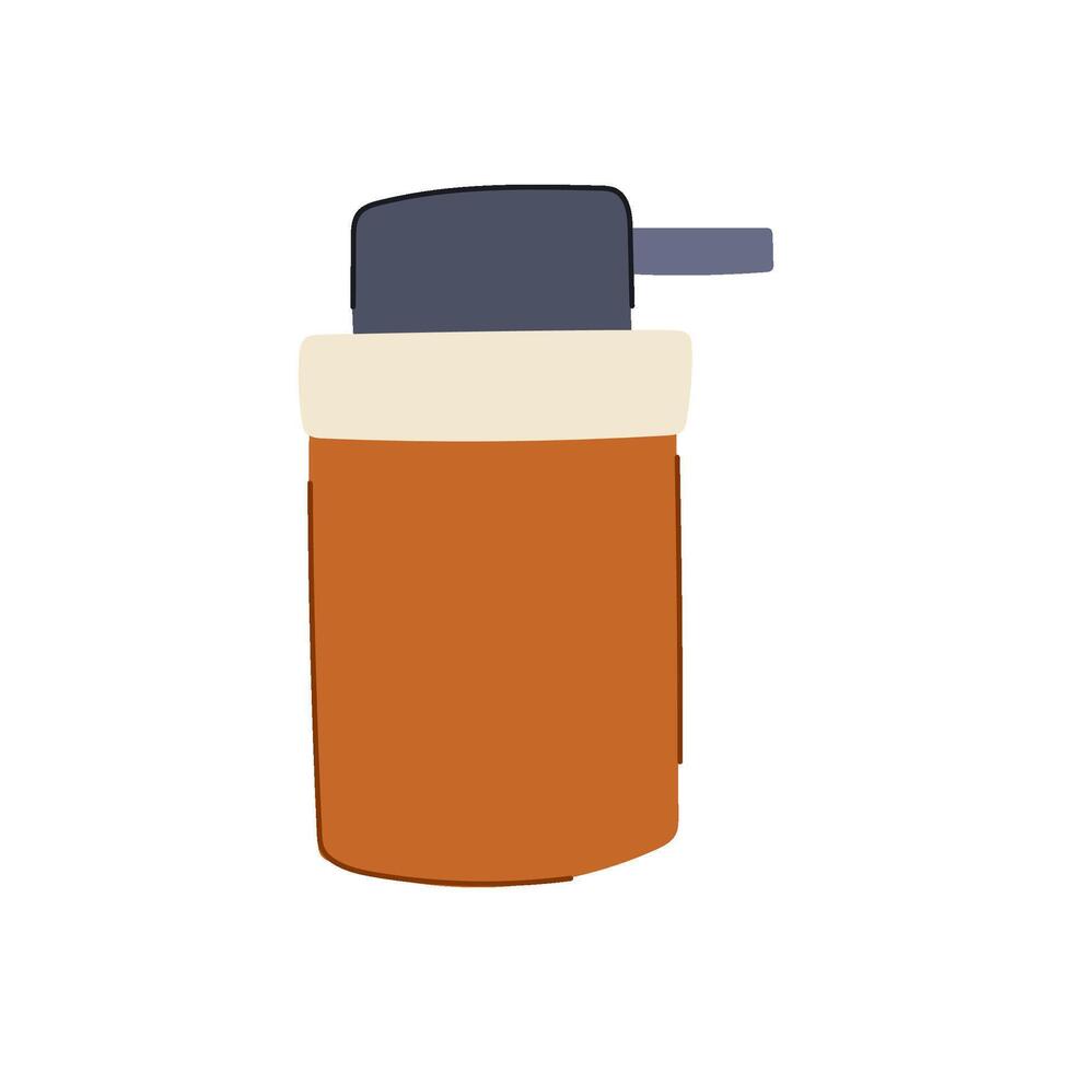 manual liquid soap dispenser cartoon illustration vector