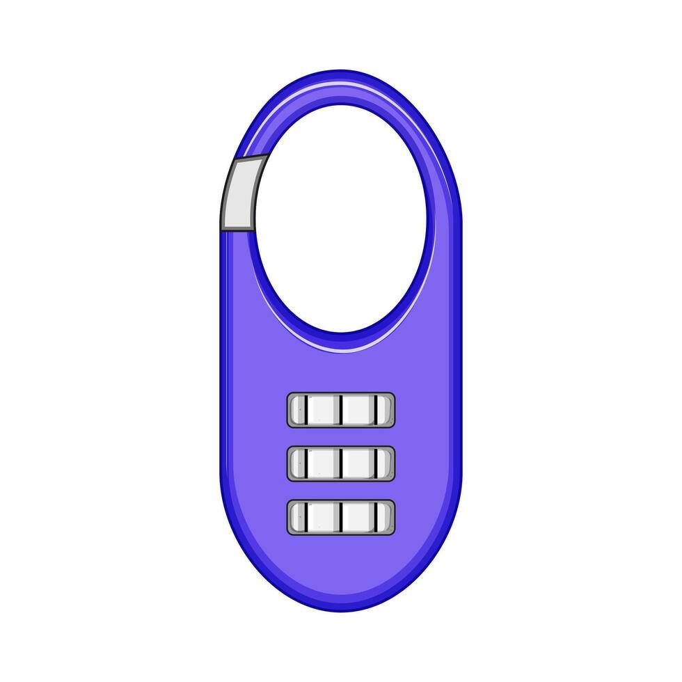 security luggage lock cartoon illustration vector