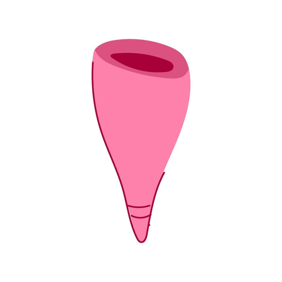 hygiene menstrual cup cartoon illustration vector