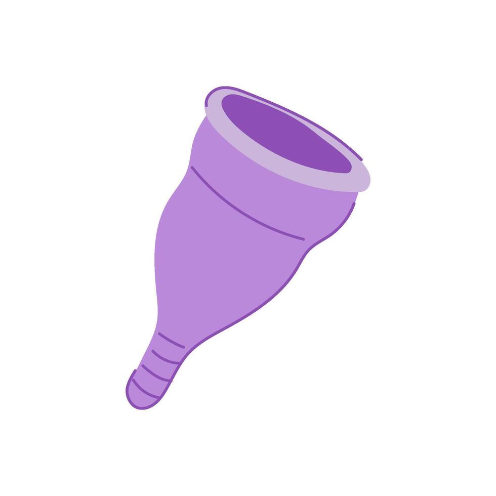 ecofriendly menstrual cup cartoon illustration vector