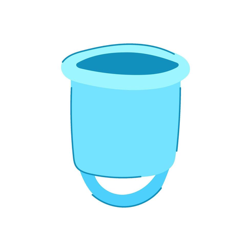 flow menstrual cup cartoon illustration vector
