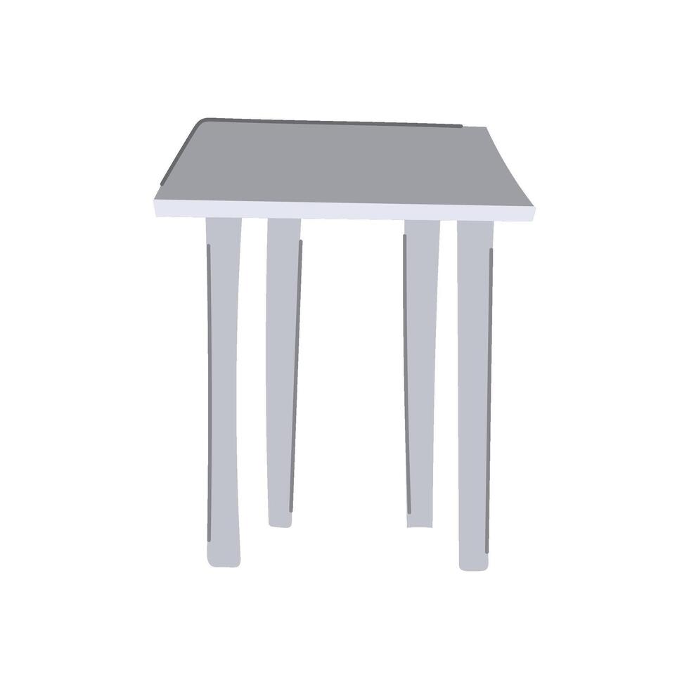 industrial metal table cartoon illustration vector