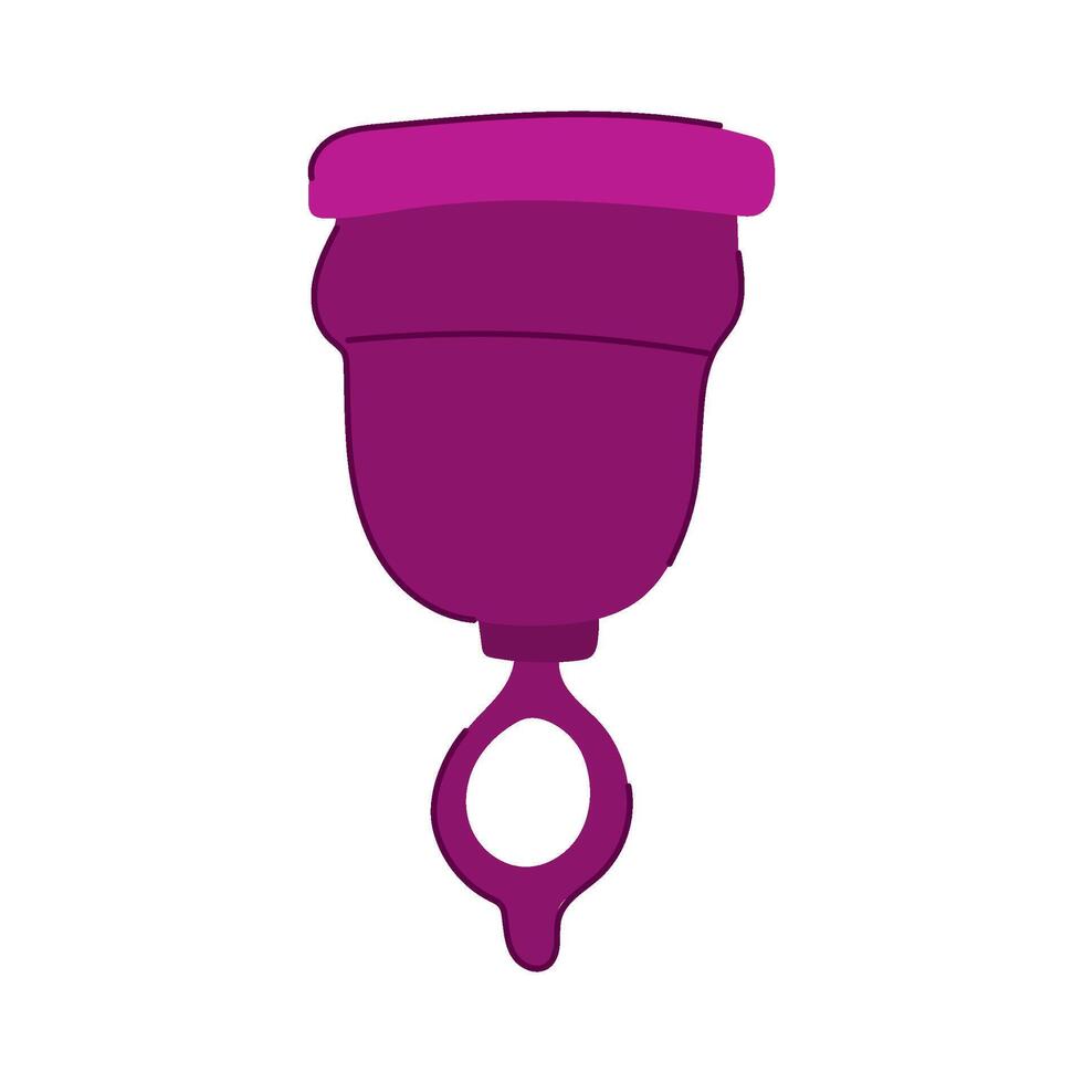 sustainable menstrual cup cartoon illustration vector